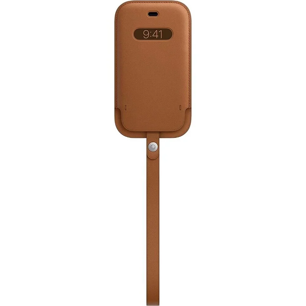 Apple iPhone 12 Mini Leather Sleeve with MagSafe Saddle Brown